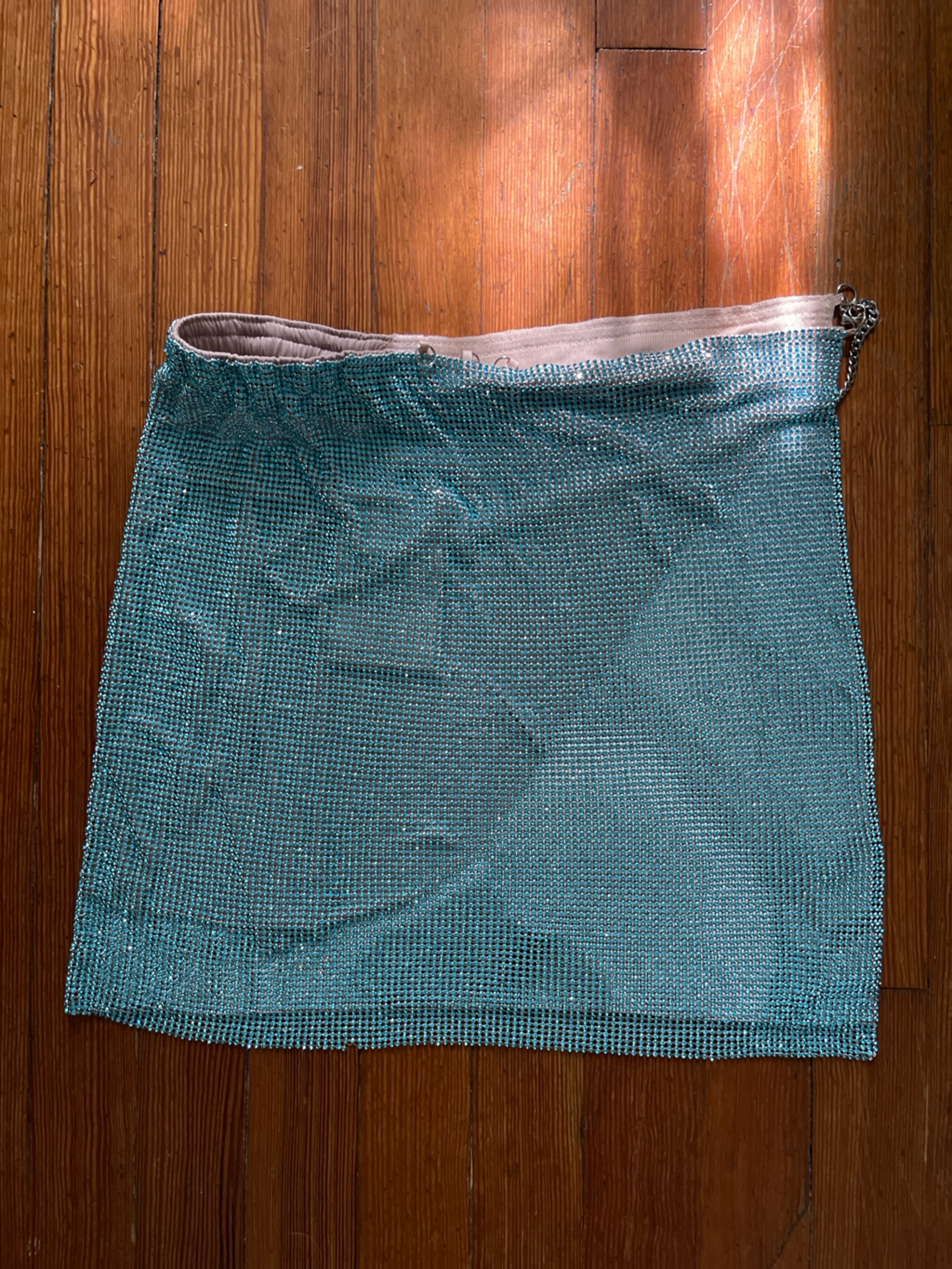 Nwt Poster Girl Rhinestoned Winona Skirt In Crystallized Cerulean Turquoise — image 5 of 8
